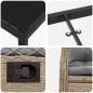 Preview: 5-teiliges Garten-Esszimmer-Set Beige Poly-Rattan