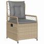 Preview: 9-teiliges Garten-Ess-Set Beige Poly-Rattan