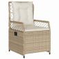 Preview: 5-teiliges Garten-Essenset Beige Poly-Rattan