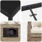 Preview: 5-teiliges Garten-Essenset Beige Poly-Rattan