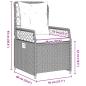 Preview: 7-teiliges Garten-Esszimmer-Set Hellgrau Poly-Rattan