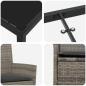 Preview: 7-teiliges Garten-Ess-Set mit Kissen Grau Poly-Rattan