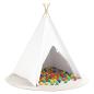 Preview: Kinder Teepee Zelt mit Tasche Pfirsich & Spielbälle Haut Weiß