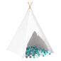 Preview: Kinder-Teepee Zelt mit Tasche Pfirsich & Spielbälle Haut Weiß