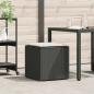 Preview: ARDEBO.de - Außenlagerungskiste Schwarz und Creme Rattan, Polyester 80 cm