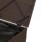 Preview: Außenlagerbox Braun und Creme Rattan Mittel Lagerung
