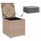 Preview: Außenlagerbox Beige Synthetisches Rattan Mittel Außenlagerbox