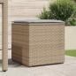 Preview: Außenlagerbox Beige Synthetisches Rattan Mittel Außenlagerbox
