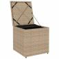 Preview: Außenlagerbox Beige Synthetisches Rattan Mittel Außenlagerbox