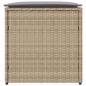 Preview: Außenlagerbox Beige Synthetisches Rattan Mittel Außenlagerbox