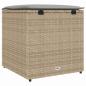 Preview: Außenlagerbox Beige Synthetisches Rattan Mittel Außenlagerbox