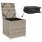 Preview: Outdoor Speicherbox Hellgrau und Dunkelgrau Synthetisches Rattan