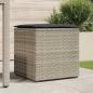 Preview: Outdoor Speicherbox Hellgrau und Dunkelgrau Synthetisches Rattan
