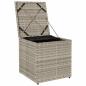 Preview: Outdoor Speicherbox Hellgrau und Dunkelgrau Synthetisches Rattan