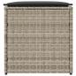 Preview: Outdoor Speicherbox Hellgrau und Dunkelgrau Synthetisches Rattan