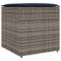 Preview: Aufbewahrungsbox Grau und Marineblau Rattan und Polsterstoff Mittel