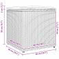 Preview: Aufbewahrungsbox Grau und Marineblau Rattan und Polsterstoff Mittel