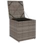 Preview: Aufbewahrungsbox Grau und Marineblau Rattan und Polsterstoff Mittel