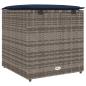 Preview: Aufbewahrungsbox Grau und Marineblau Rattan und Polsterstoff Mittel