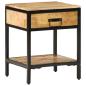 Preview: Nachttisch 40x35x50 cm Massivholz Raues Mango