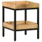 Preview: Beistelltisch 35x35x45 cm Massivholz Rohes Mango