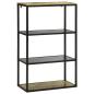 Preview: ARDEBO.de - Bücherregal 70x35x110 cm Massivholz Grob Mango
