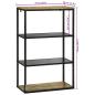 Preview: Bücherregal 70x35x110 cm Massivholz Grob Mango