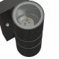 Preview: ARDEBO.de - Außenwandleuchten mit Sensor 2er Set Schwarz Edelstahl IP44