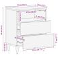Preview: Nachttisch 50x33x60 cm Massivholz Mango