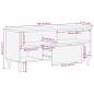 Preview: TV-Schrank 100x33x46 cm aus massivem Mangoholz