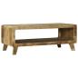 Preview: ARDEBO.de - Couchtisch 90x50x35 cm Massiv Grobholz Mango