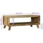Preview: Couchtisch 90x50x35 cm Massiv Grobholz Mango