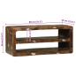 Preview: TV-Schrank 80x32x36 cm Massivholz Altholz