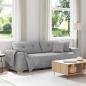 Preview: ARDEBO.de - 3-Sitzer Sofa in Wolkengrau, 180 cm, Stoff