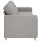 Preview: 3-Sitzer Sofa in Wolkengrau, 180 cm, Stoff