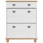 Preview: Schuhschrank ASKIM Weiß 85x35x108 cm Aus massivem Kiefernholz