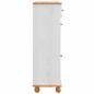 Preview: Schuhschrank ASKIM Weiß 85x35x108 cm Aus massivem Kiefernholz