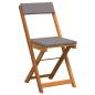 Preview: 5-teiliges faltbares Bistro Set mit Kissen aus solidem Akazienholz