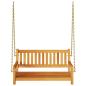 Preview: 2-Sitzer Garten-Schaukelbank 110x56x58 cm Massivholz Akazie