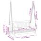 Preview: 2-Sitzer Garten-Schaukelbank 110x56x58 cm Massivholz Akazie