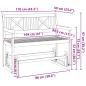 Preview: 2-Sitzer Garten-Schaukelbank 110x59x97 cm Massivholz Akazie
