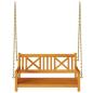 Preview: 2-Sitzer Garten Schwingbank 110x56x58 cm aus solidem Akazienholz