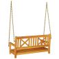 Preview: 2-Sitzer Garten Schwingbank 110x56x58 cm aus solidem Akazienholz