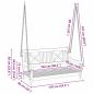 Preview: 2-Sitzer Garten Schwingbank 110x56x58 cm aus solidem Akazienholz