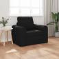 Preview: ARDEBO.de - Boden Schlafsofa 2-in-1 Schwarz 98x71x83 cm