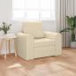Preview: ARDEBO.de - Boden Sofa Bett 2-in-1 Creme 98x71x83 cm Stoff