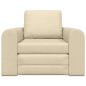 Preview: Boden Sofa Bett 2-in-1 Creme 98x71x83 cm Stoff