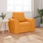 Preview: ARDEBO.de - Boden Sofa Bett 2-in-1 Dunkelgelb 98x71x83 cm Stoff