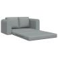 Preview: Boden-Sofa-Bett 2-in-1 Hellgrau 148x71x83 cm Gewebe
