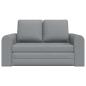 Preview: Boden-Sofa-Bett 2-in-1 Hellgrau 148x71x83 cm Gewebe